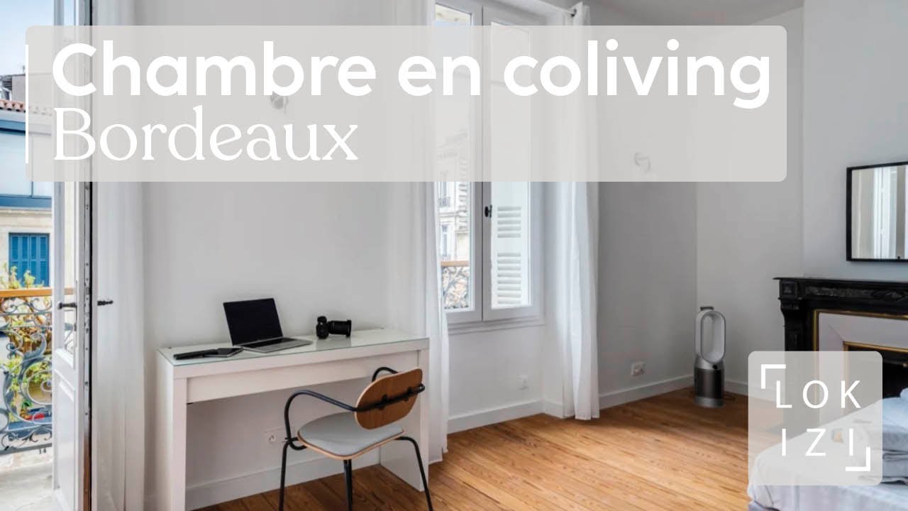 Location chambre meublée 23 m2 - Maison de 312 m2 en coliving - Bordeaux- Fondaudège