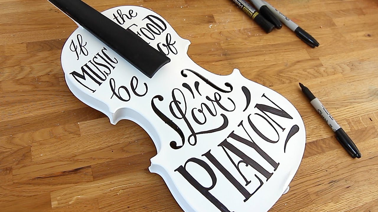 Writing on a Violin with a Sharpie marker | Letter Everything #03