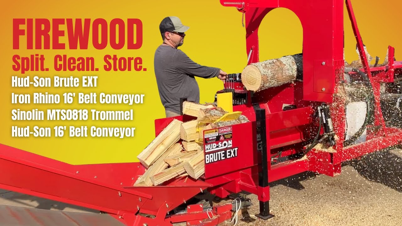 Clean Firewood Production | Hud-Son Firewood Processor & Sinolion Trommel