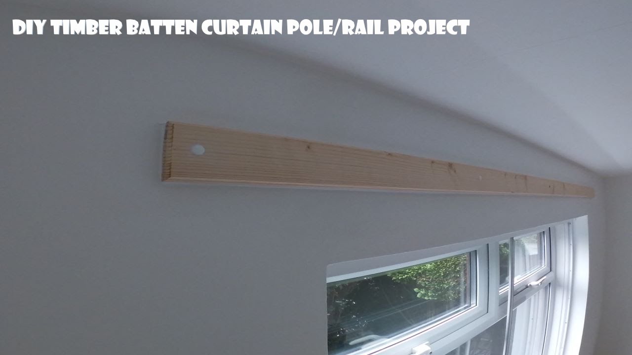 How to fix a timber batten ready for a curtain pole or rail