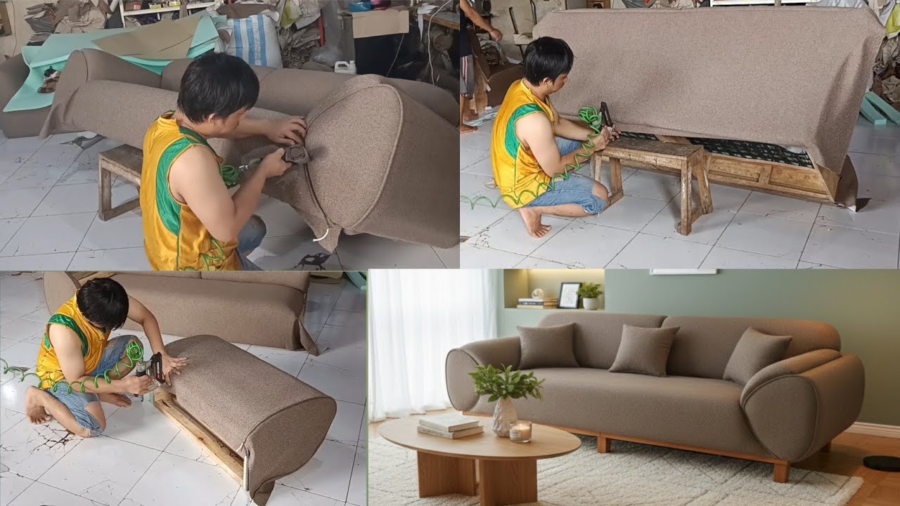 Cara membuat sofa minimalis | model sofa 3 dudukan terbaru | sofa upholstery