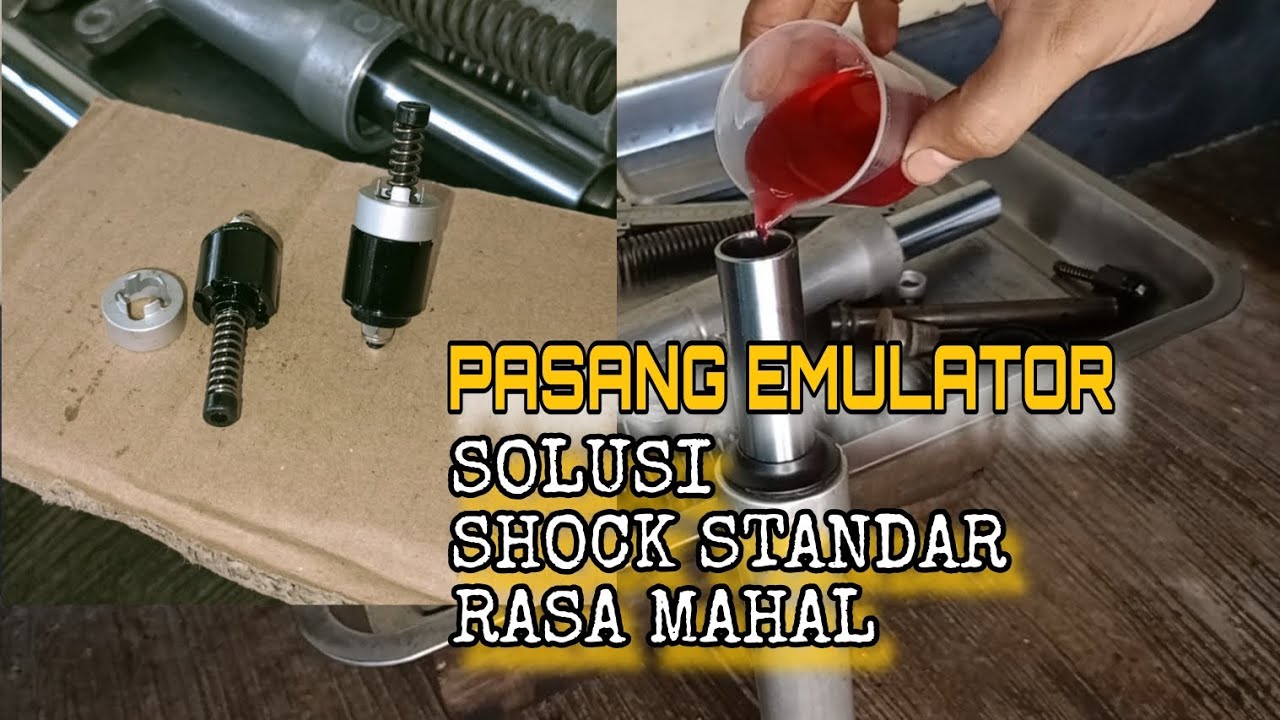 upgrade shock depan pakai emulator empuk rebound cara pasang emulator