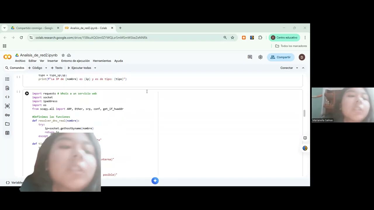 Explicación Herramienta de Análisis de red. GOOGLE COLAB