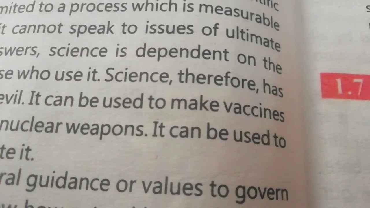 9th/G sci/1.6 Limitation of science