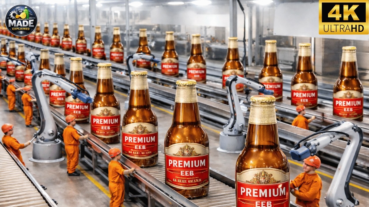 How Beer Is Produced | Made Explained | Inside a Modern Beer Factory (Full Process)