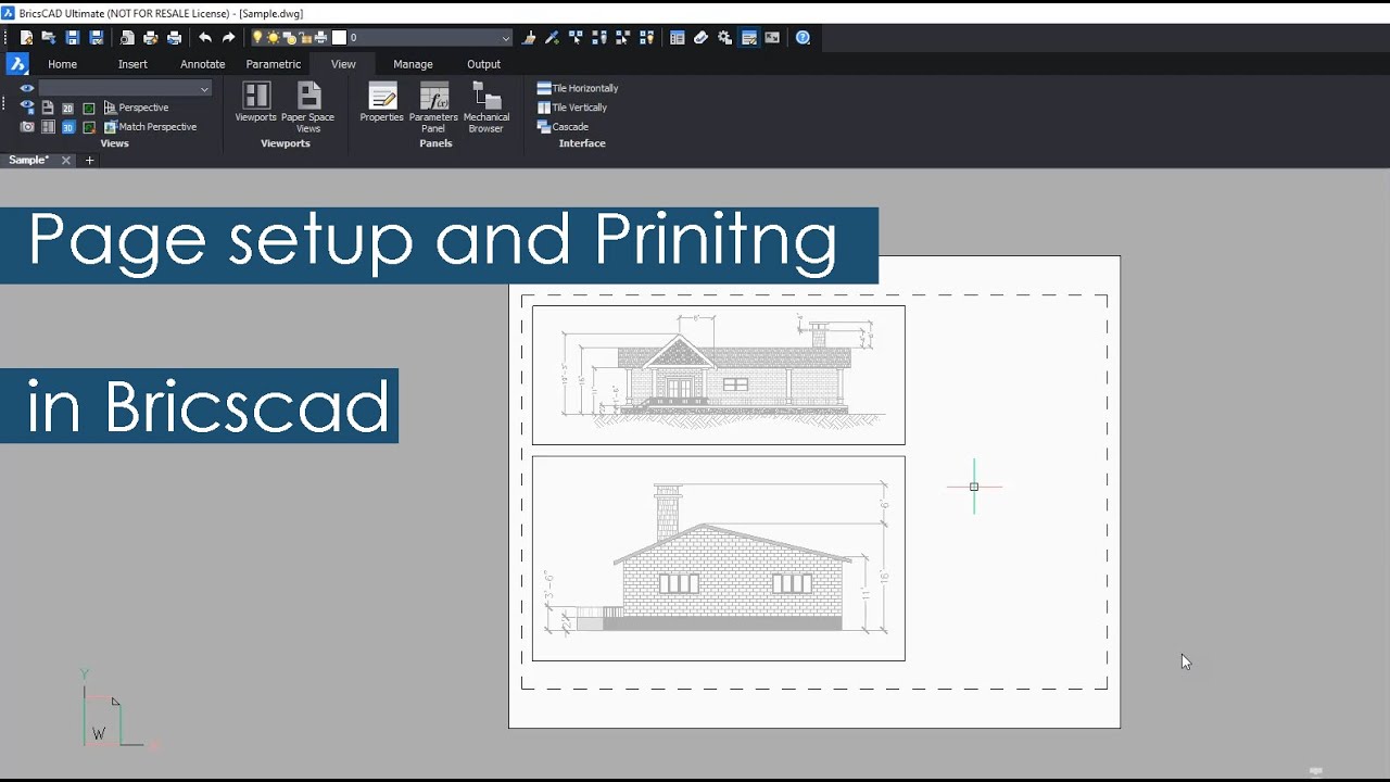 BricsCAD Page setup in Layout and printing