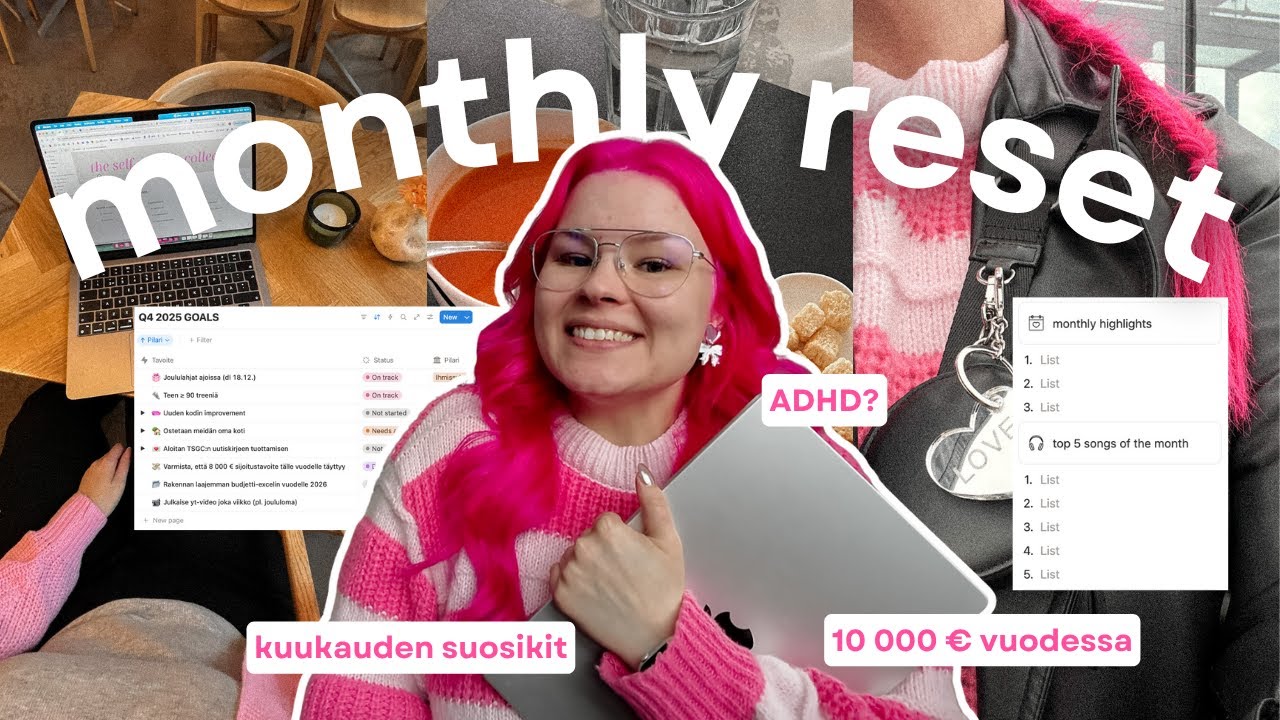 MONTHLY RESET 🔁📊 lokakuu recap, marraskuun suunnitelmat + loppuvuoden tavoitteet