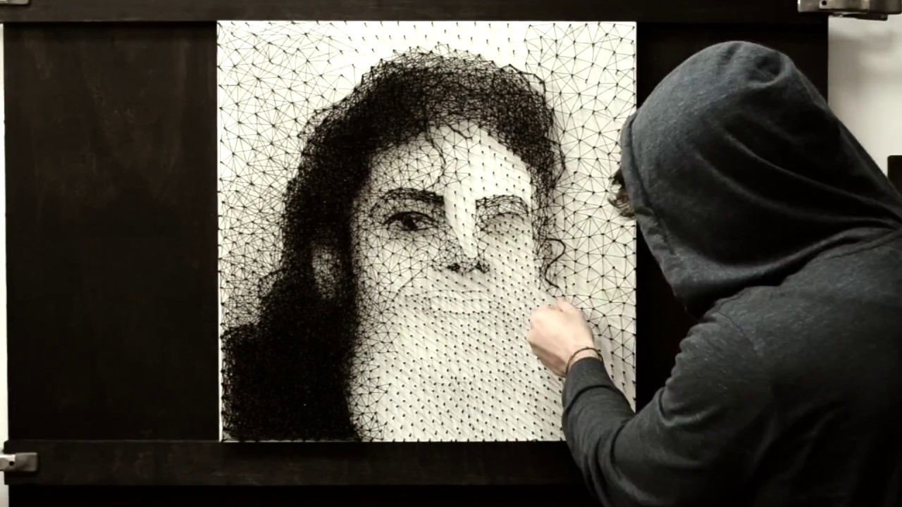 Michael Jackson - String Art  (Glow In The Dark)