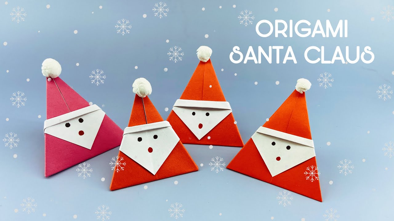 Origami Santa Claus - Origami Christmas Decorations - Origami Easy