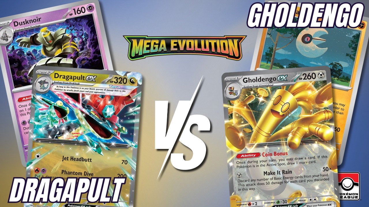 Dragapult ex vs Gholdengo Lunatone | Tabletop Pokemon TCG League | Mega Evolution Format