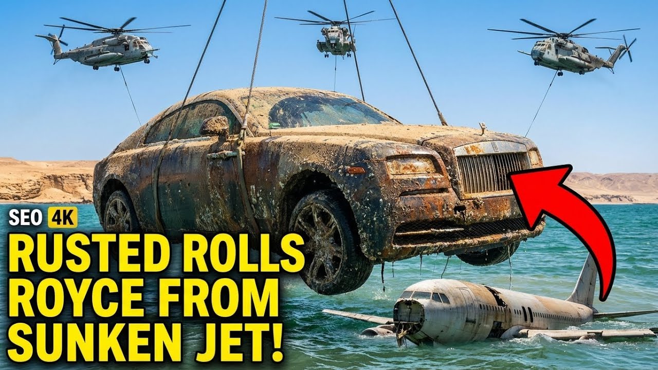 Excavating & Restoring Recovering a Rusted Rolls Royce Wraith from a Sunken Cargo Jet SEO 4K