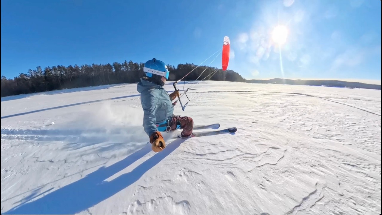 Kite Skiing Moore Reservoir 2-9-26