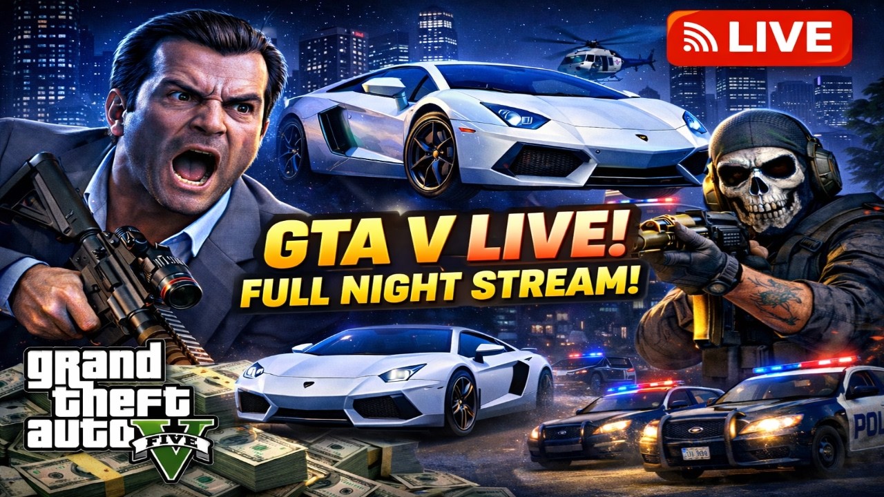 GTA V LIVE 🔴 FULL NIGHT STREAM | Crazy Missions, Heists & Fun Gameplay!