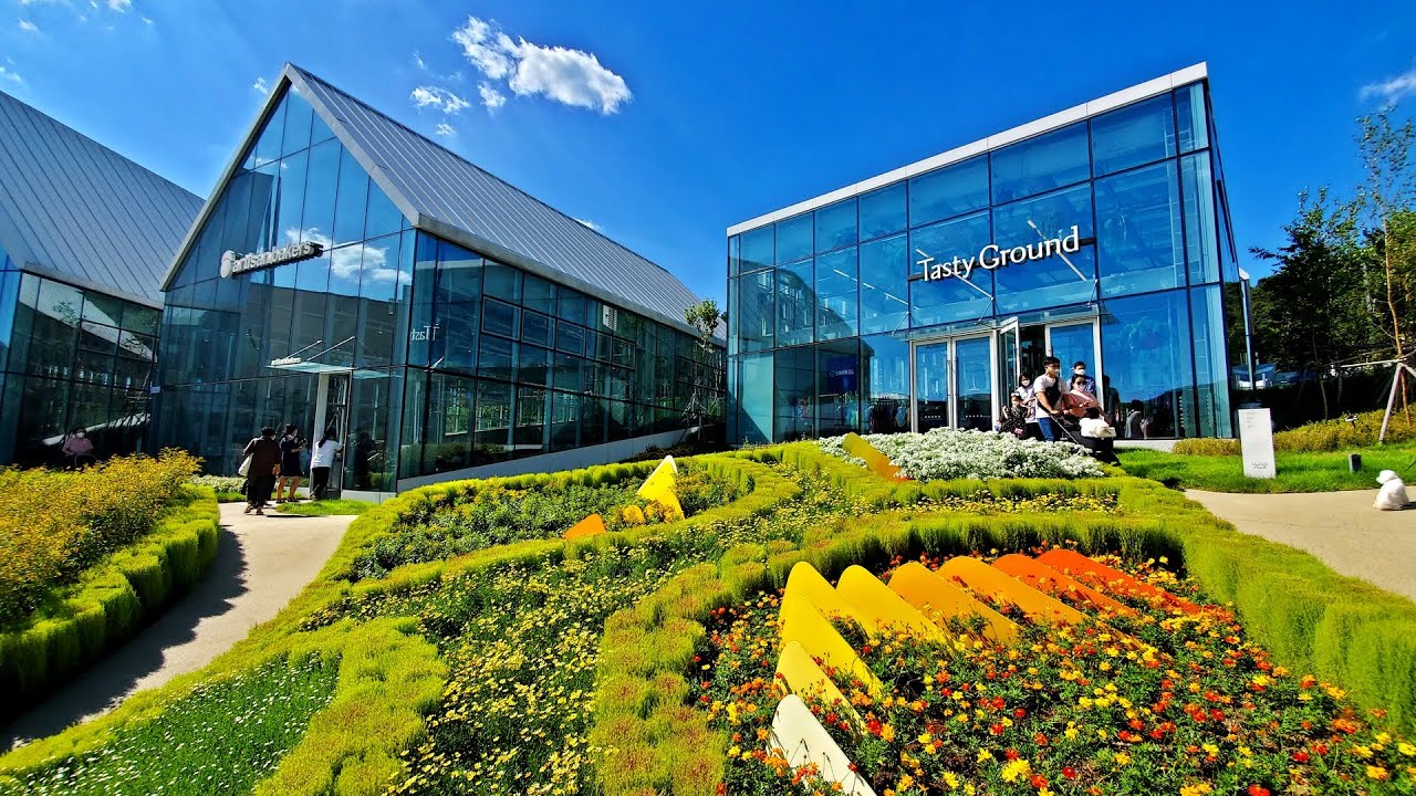 [4K] Korea Shopping Mall Walk - Lotte Premium Outlet Time Villas near Seoul | 의왕 롯데 프리미엄아울렛 타임빌라스 걷기