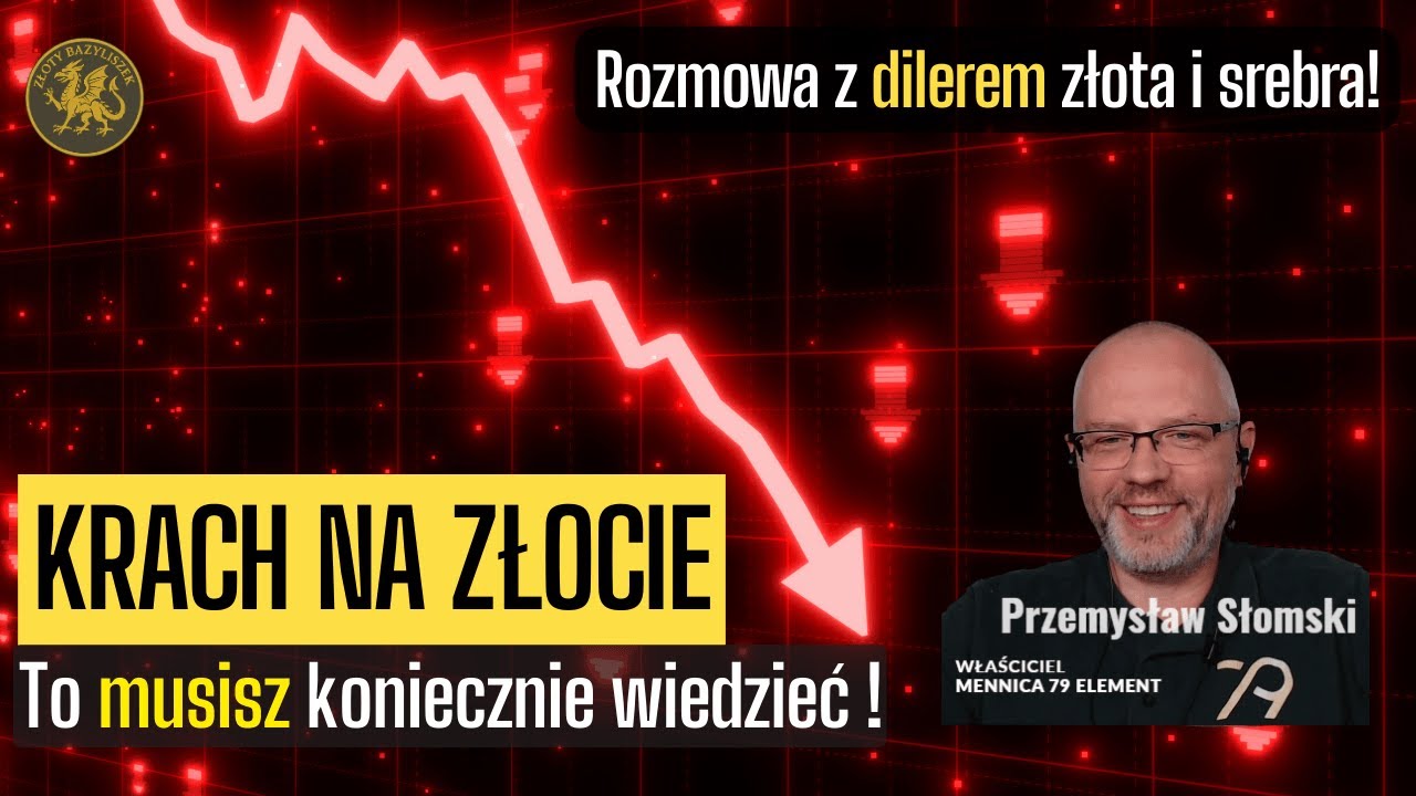 Historyczny SPADEK CEN ZŁOTA zmienia rynek metali szlachetnych!