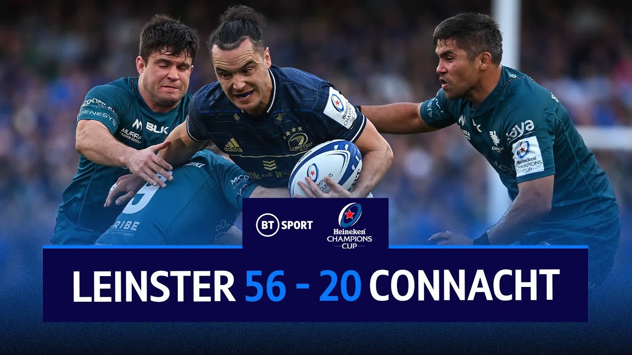 Leinster vs Connacht (56-20) | Champions Cup Highlights | Eight-try Leinster reach quarter-finals!