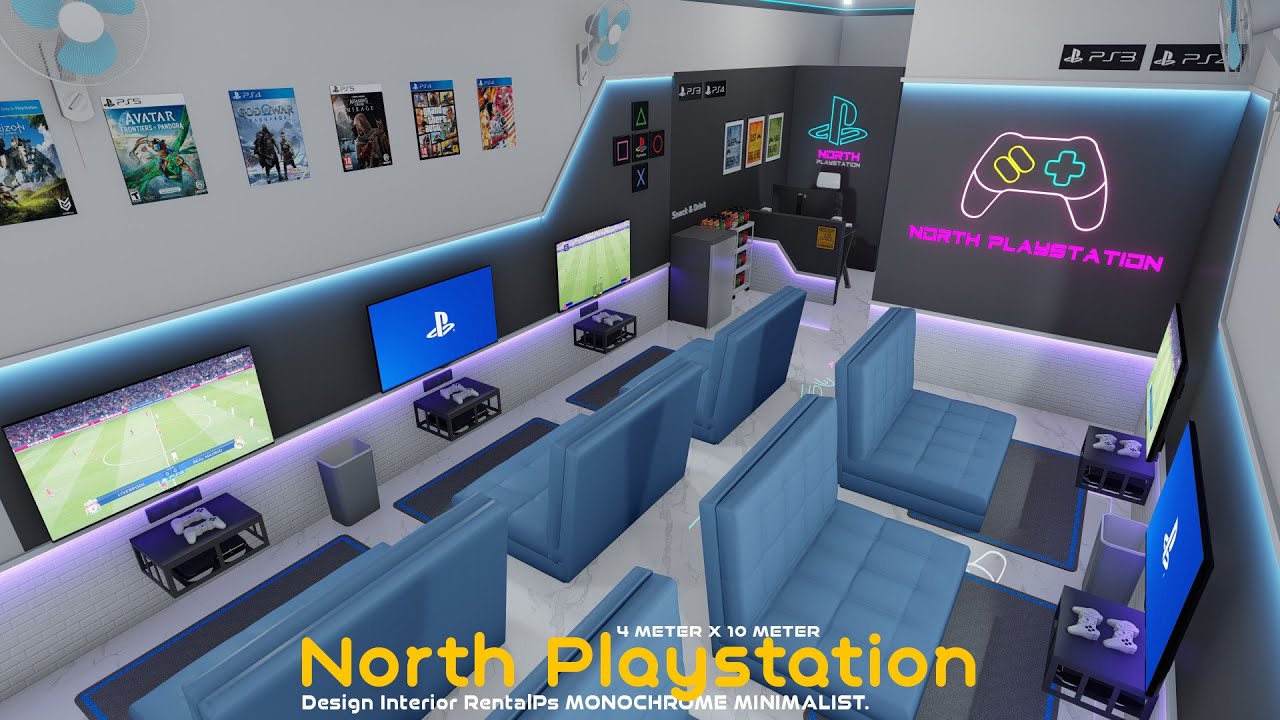 KONSEP FAVORIT + LOW BUDGET, Design Interior Rental Berkonsep Modern Minimalis/NORTH PLAYSTATION