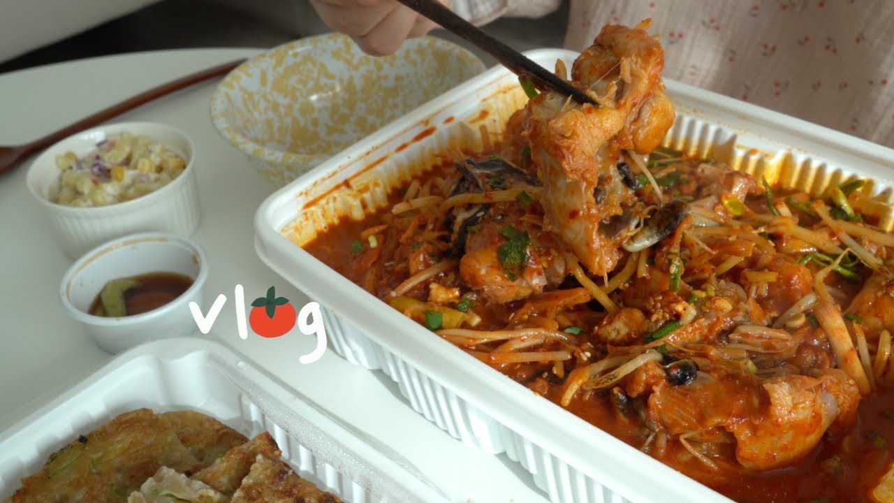 ENG) 연휴라 쓰고 합법적 먹방이라 부른다 / 연휴에 2kg 찌는거 합법 / 쭈삼 중독자 / 대청소 / 아구찜,에그인헬,마카로니 샐러드,수제피클