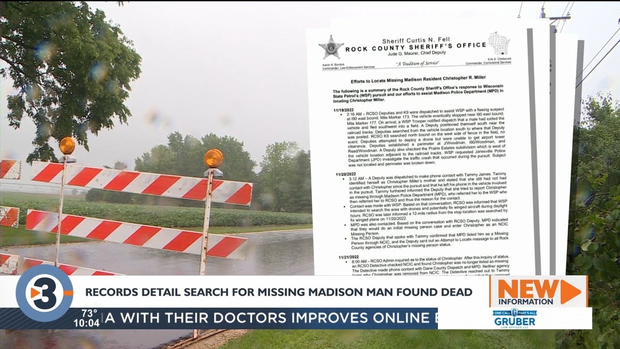 Timeline provides new details about search for Christopher Miller