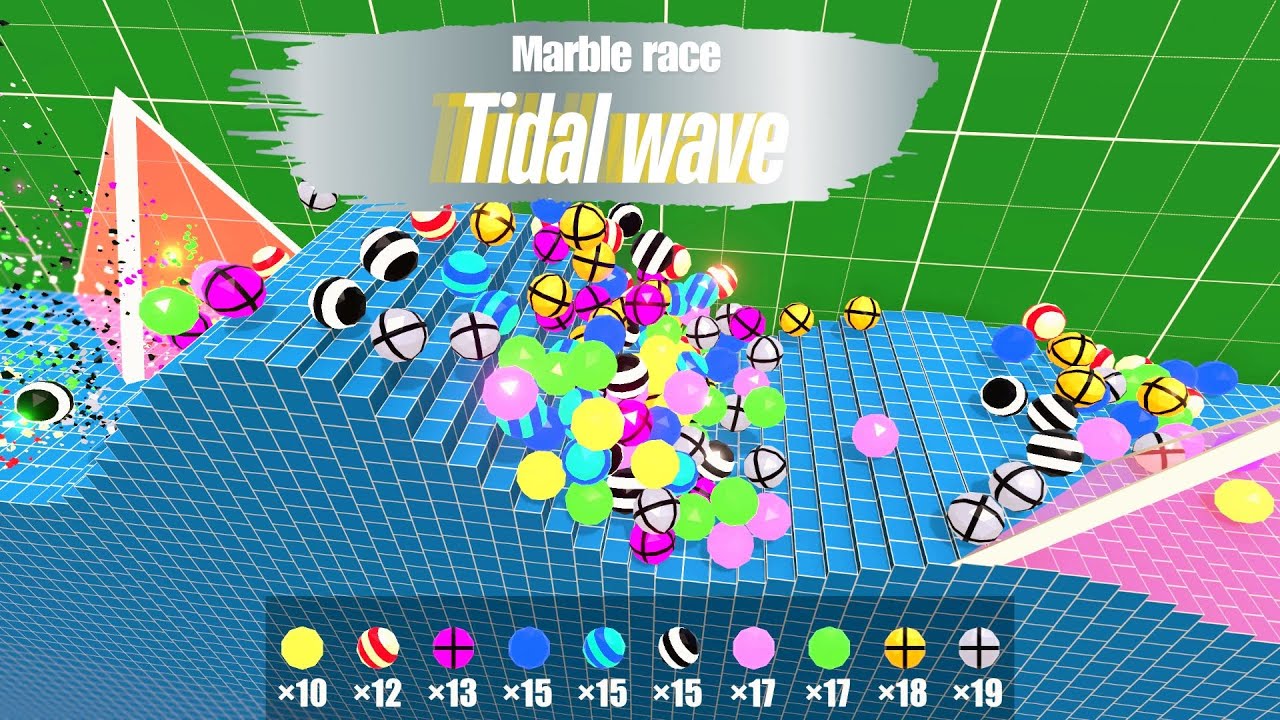 Escape from the tidal wave - Marble run race in Unity