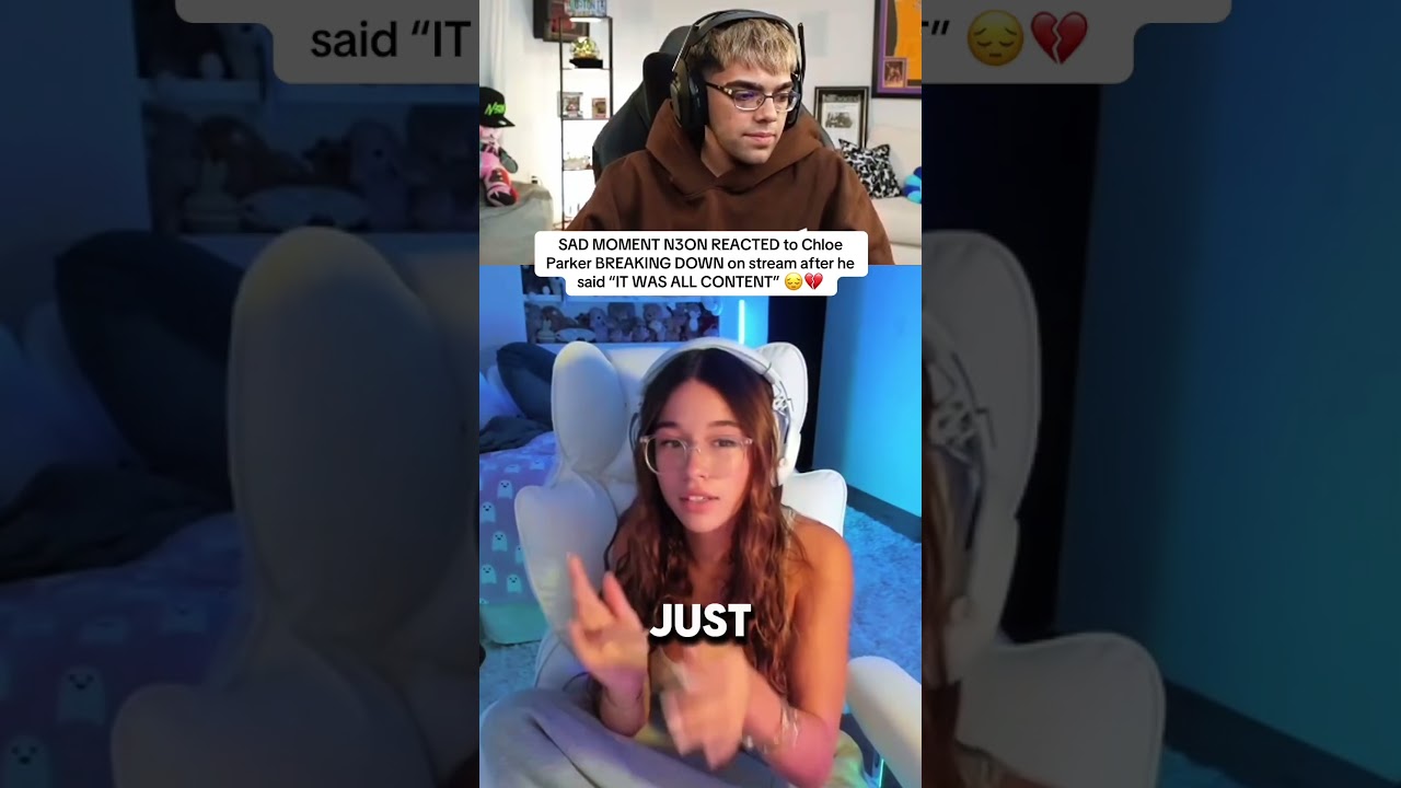 SAD MOMENT N3ON REACTED to Chloe Parker BREAKING DOWN on stream #chloeparker #n3on #sad #emotional