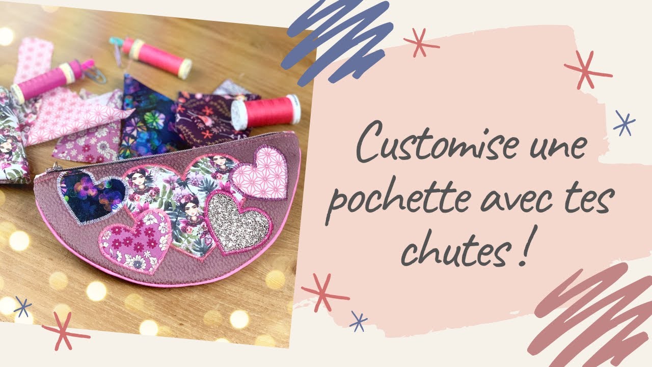 Customiser une pochette avec des chutes !