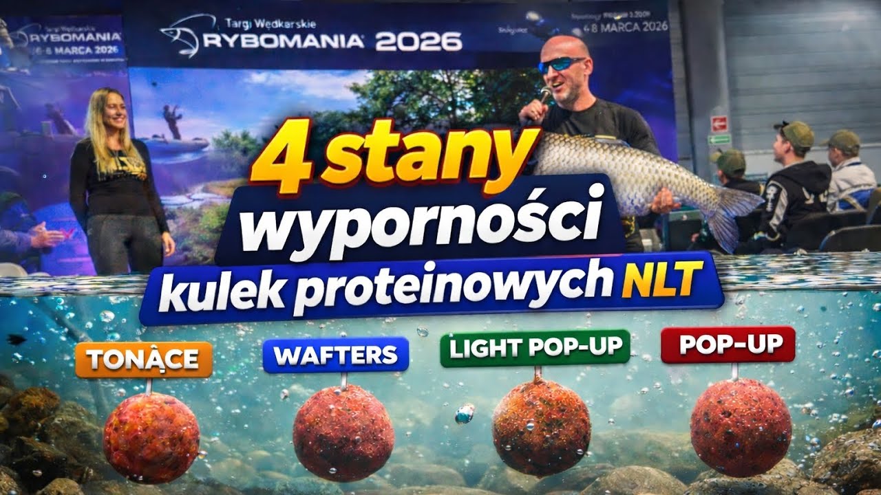 Rybomania 2026 - piątek - 4 stany wyporności kulek proteinowych NLT