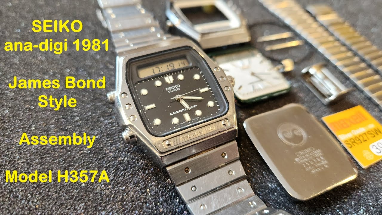 Seiko H357 James Bond Style 1981 Watch Assembly