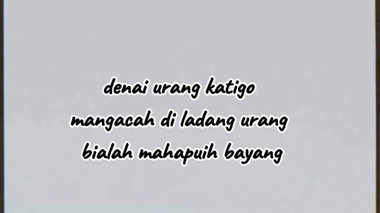 Denai urang katigo | Nabilla Yuza (lirik lagu)