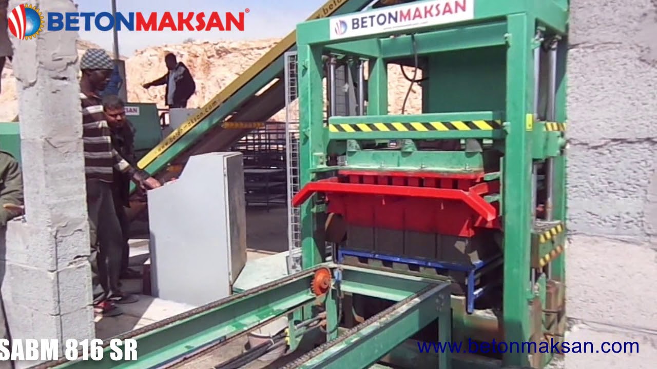 SABM 816 Semi Automatic Concrete Block & Hollow block Making  Machinery plant  Capacity : 6500 piece