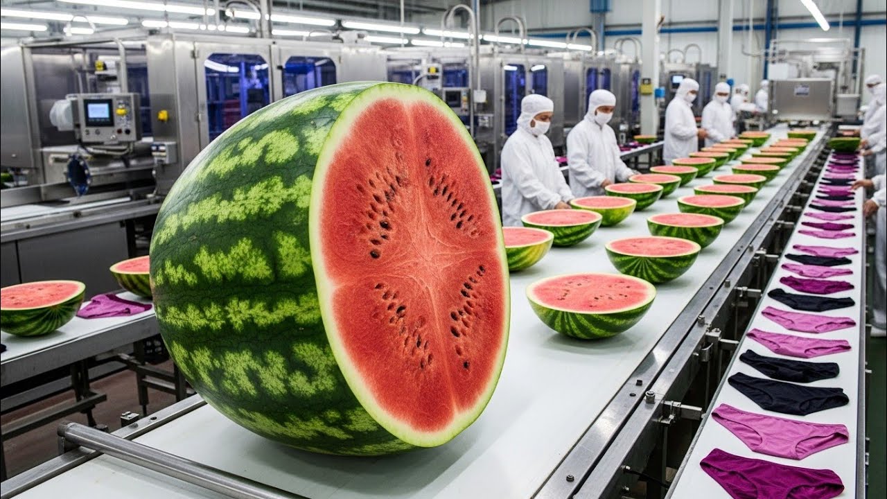 Inside the world's largest watermelon processing plant | From farm to juice and candy