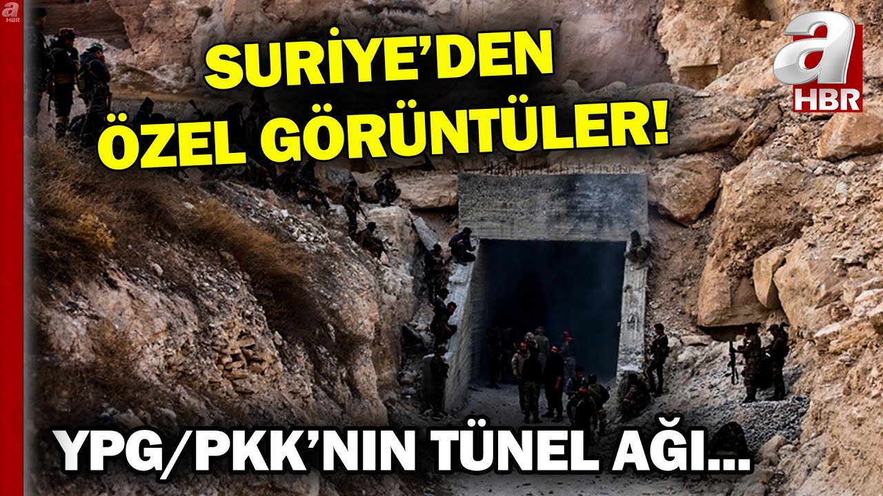Suriye'de PKK/YPG'nin Tünel Ağını A Haber Görüntüledi! Dağın İçindeki 3 Katlı Yaşam Alanı...