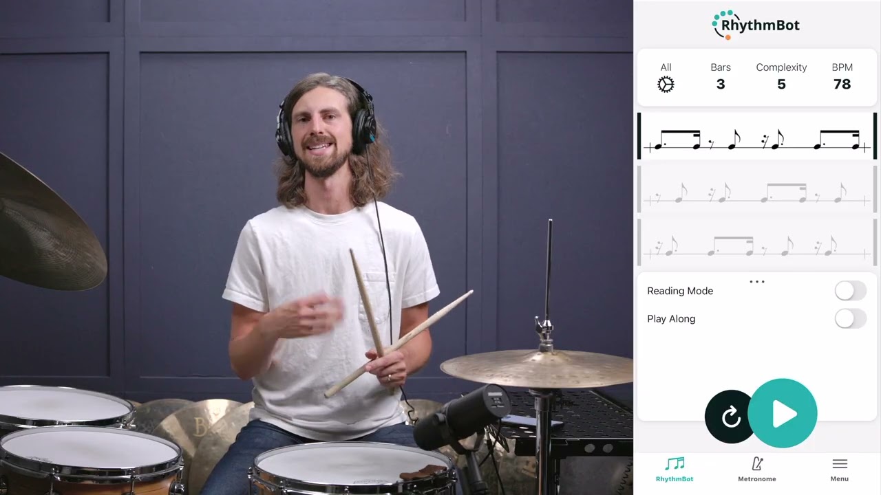Освоение полиритмии 4/3 на бас-барабане с помощью RhythmBot (Практическая идея № 14)