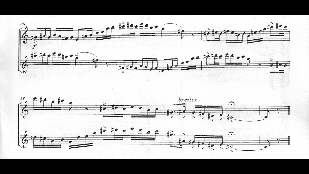 Paul Hindemith - Konzertstück for Two Saxophones (1933) [Score-Video]