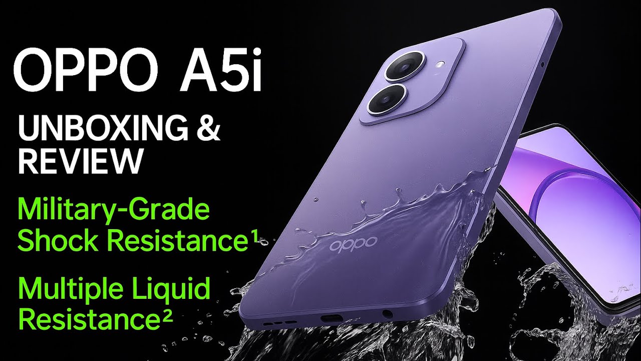 Распаковка и обзор OPPO A5i — бюджетный, ударопрочный и водостойкий армейский зверь! | Видео в 4K