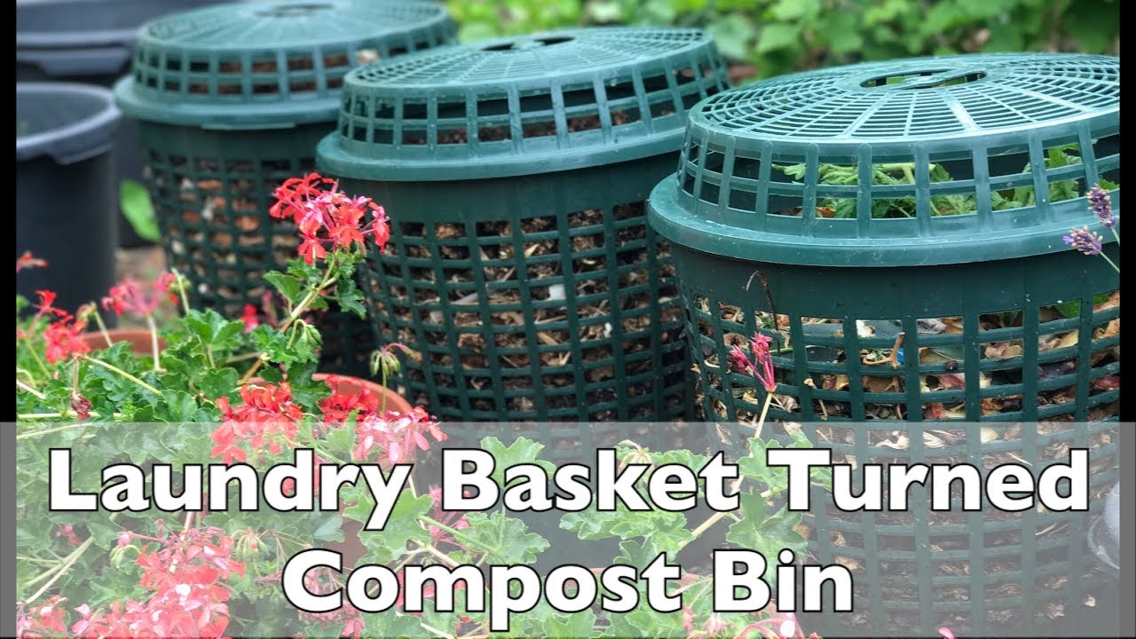 LAUNDRY BASKET TURNED COMPOST BIN
