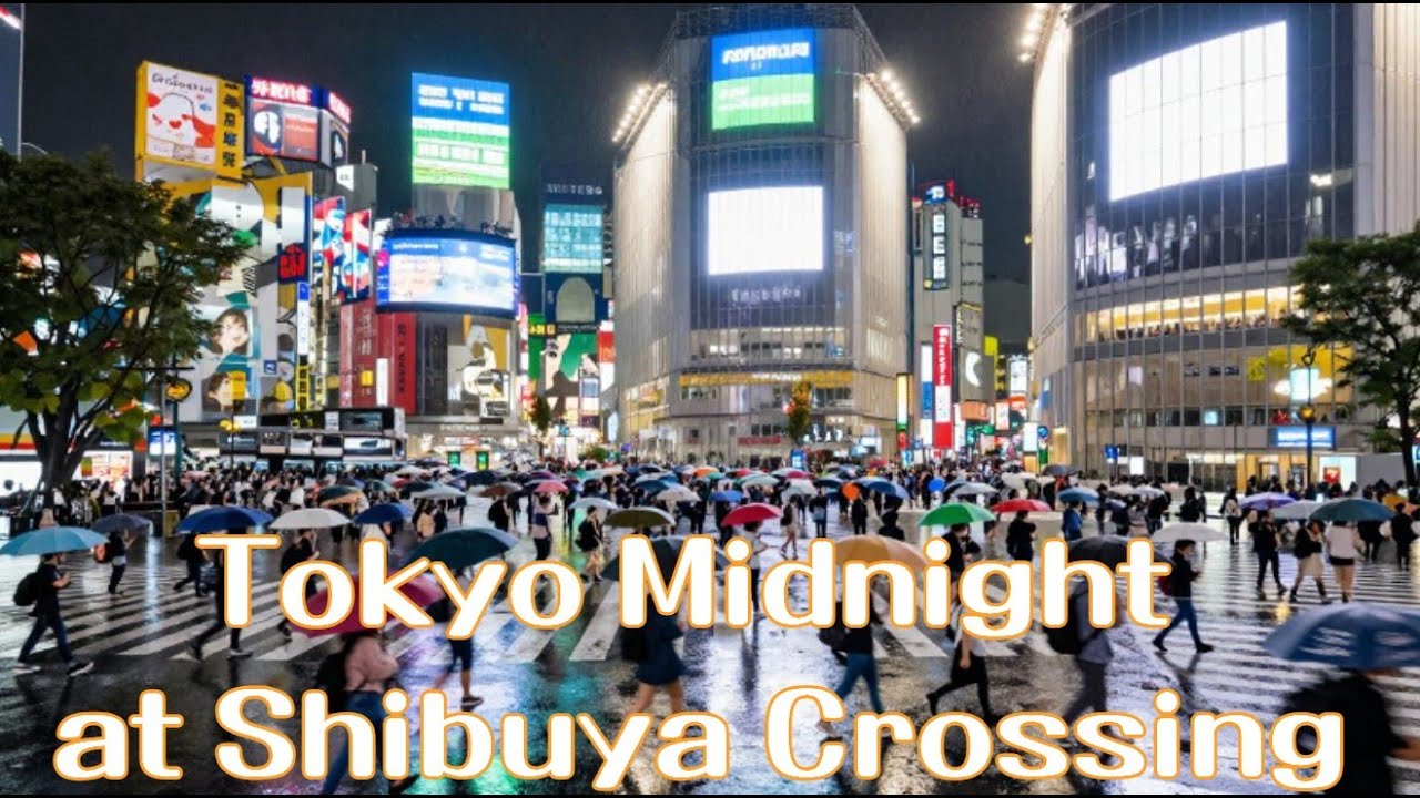 Tokyo Midnight at Shibuya Crossing| lofi jazz | tokyo nights | café ambience | study