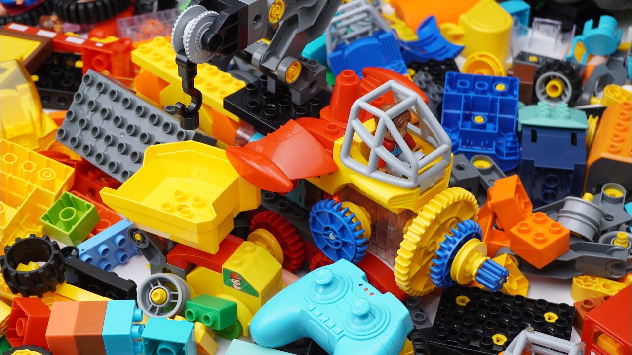 Satisfying Building Blocks Science DIY Traffic Rescue Crane Truck