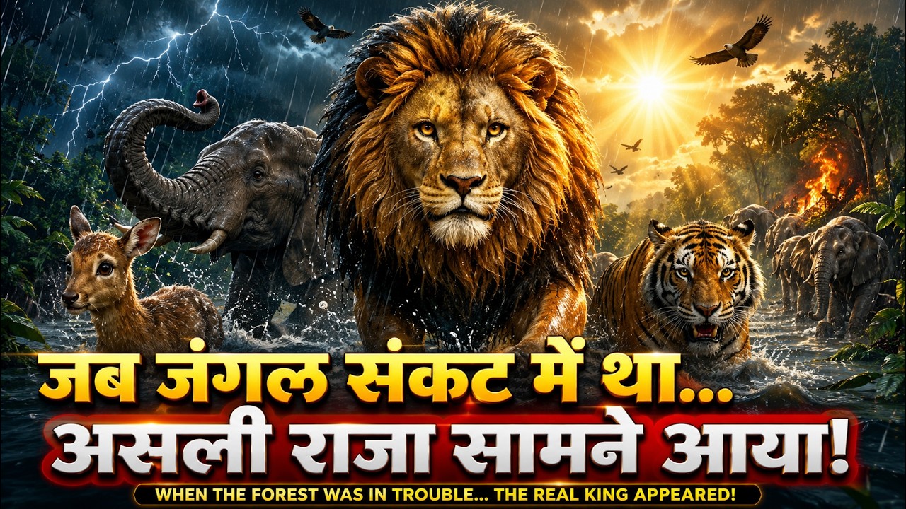 जब जंगल संकट में था… असली राजा सामने आया!  - When the forest was in trouble… the real king appeared!