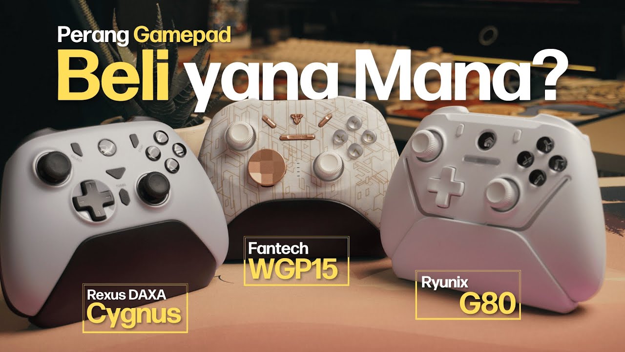 PERANG GAMEPAD WIRELESS 2 !! (Fantech WGP15 vs Ryunix G80 vs Rexus Daxa Cygnus)