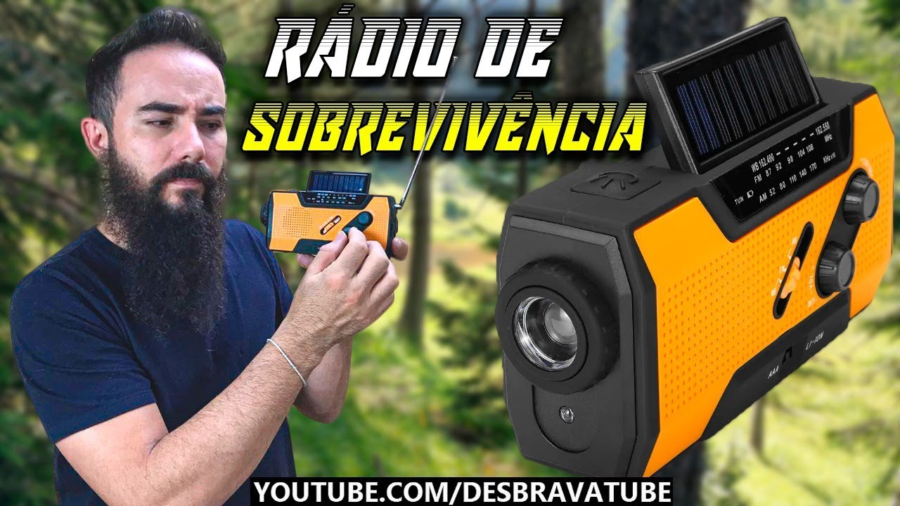 Rádio de Sobrevivência? Radio multipropósitos com carregador solar e a manivela