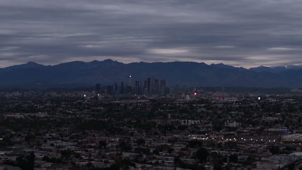Morning Sky View from South LA (East / West Mountain View) 