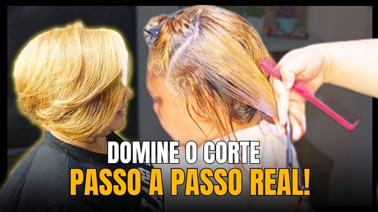 CORTE SHORT BOB: Aprenda o Corte a 45° Graus