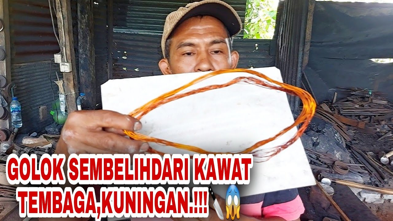 🔴Saksikan🔪Cara Mudah Membuat Golok Sembelih Dari Kawat Tembaga Kuningan