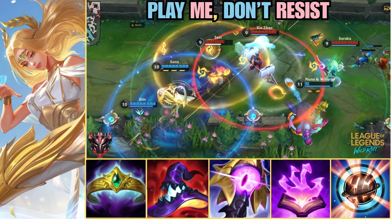 Wild Rift Sona Full AP Support Gameplay in Season 17 by an ex-Grand Master
