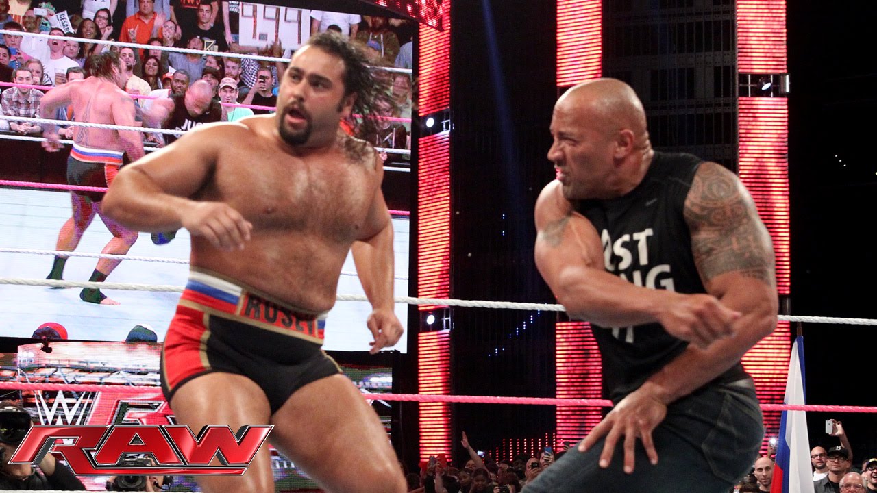 Рок противостоит Русеву: Raw, 6 октября 2014 г.