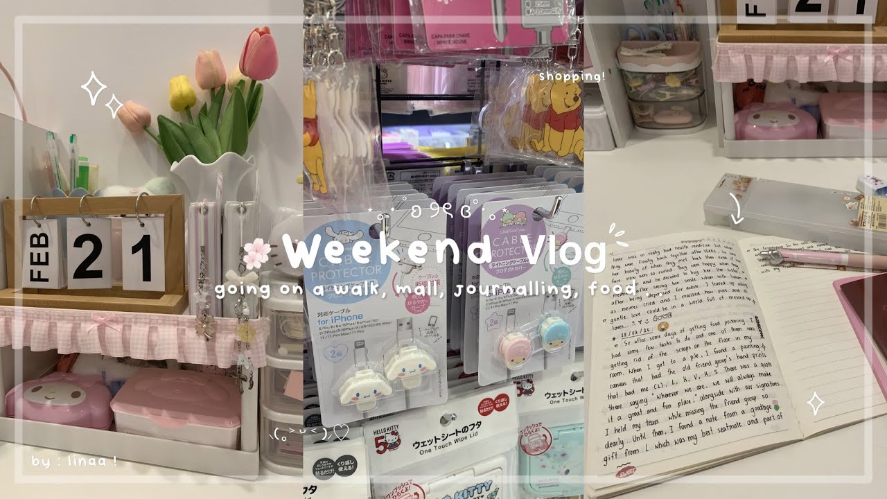 Weekend VLOG 🎐🐇 : going on a walk, mall, journalling, food ⟡