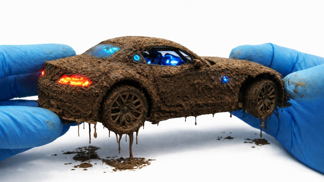 I Cleaned the Dirtiest Toy BMW Z4 – ASMR Cleaning Sounds