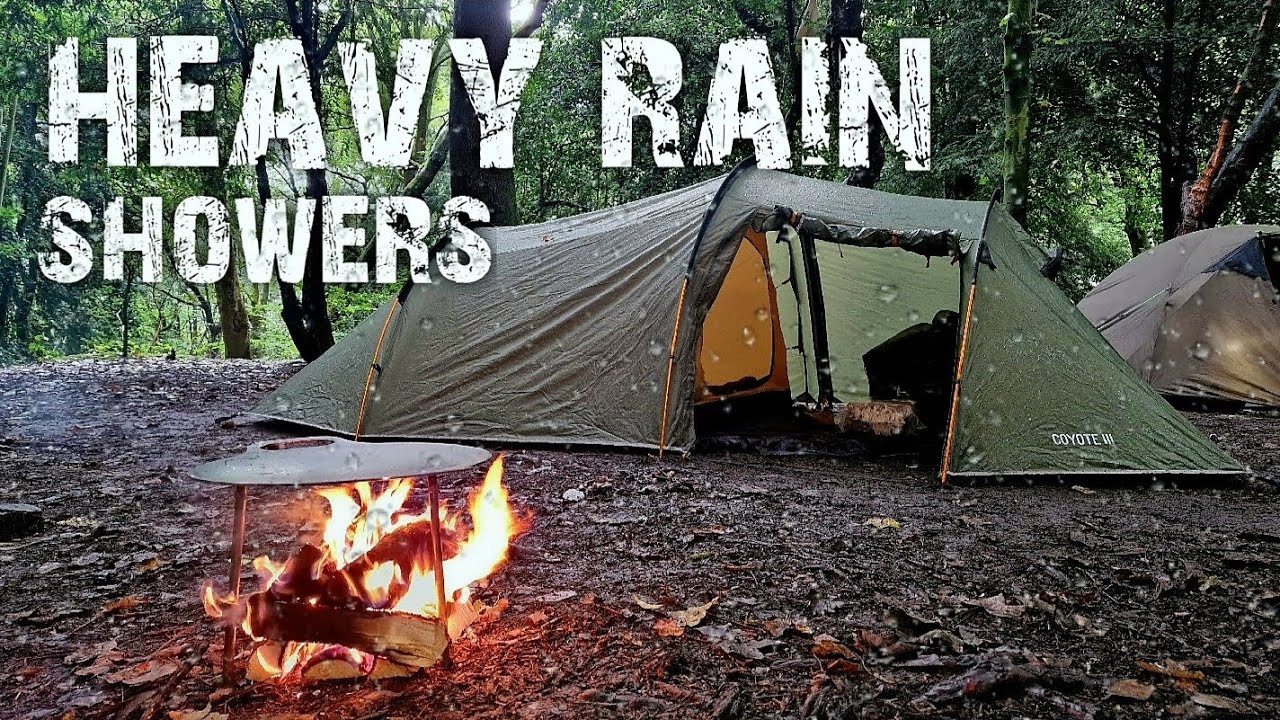 Tent camping in heavy rain showers - The Oex Coyote lll Tent