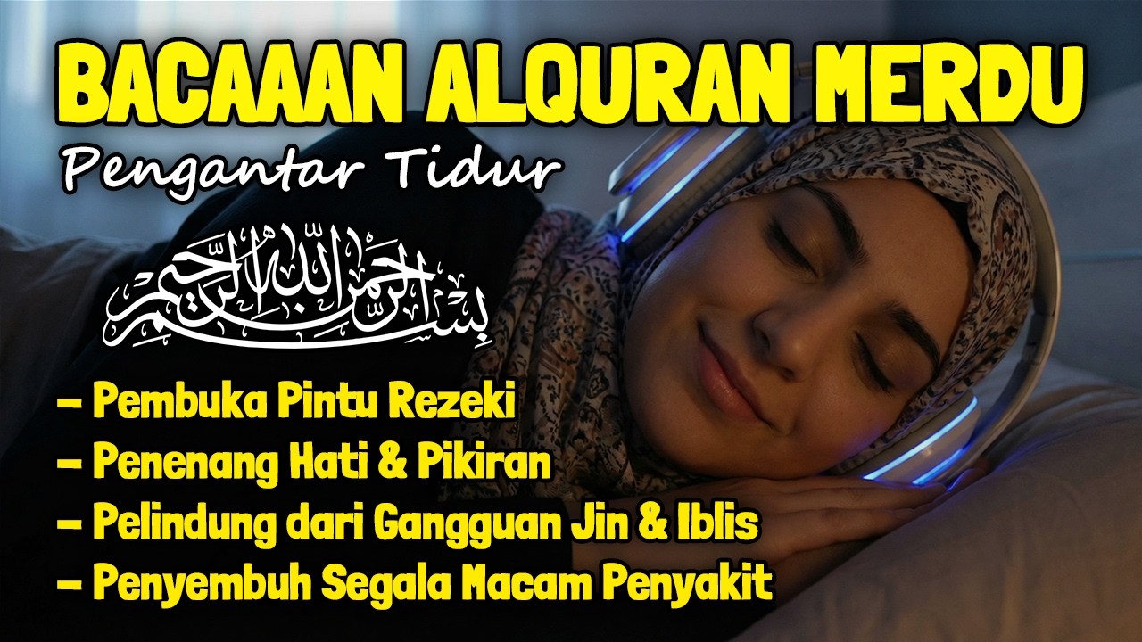 Al Quran Pengantar Tidur Merdu Surah Yasin, Al Mulk, Ar Rahman, Al Waqiah Penenang Hati dan Pikiran